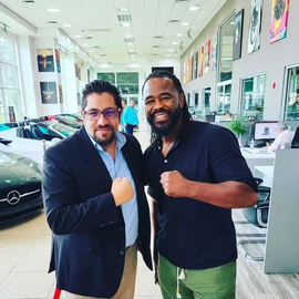 Marcos Bravo fist bump